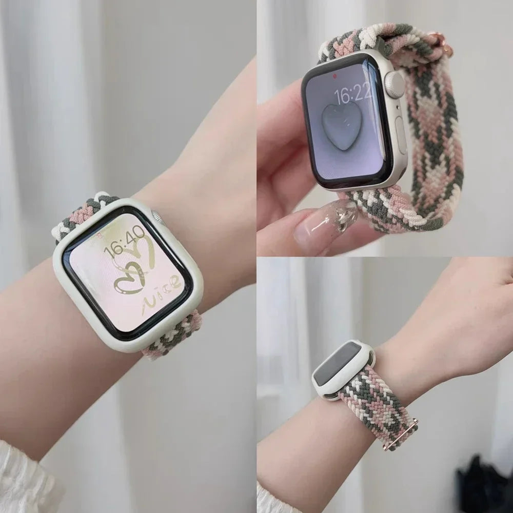 band for Apple Watch band Series 11 10 9 8 7 SE Ultra 3 49mm 46mm 42mm 44mm 45mm 40mm Braided band correa Apple Watch accessories
