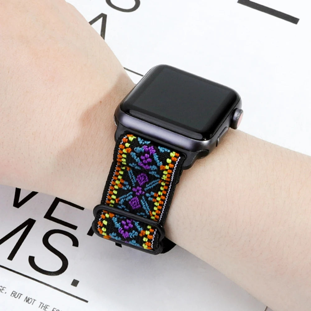 Nylon Loop band for Apple Watch band 45mm 44mm 42mm 40mm 41mm 46mm band Apple Watch Series 11 10 9 8 7 6 5 SE Ultra 3 49mm band