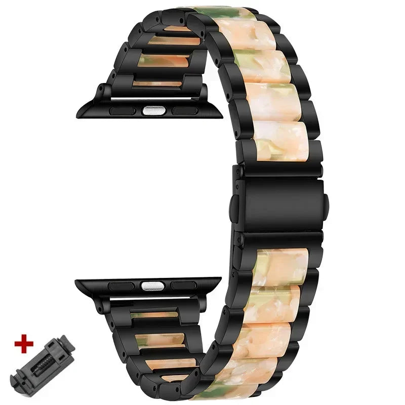 Women Resin band for Apple Watch Ultra 3 2 49mm 11 10 42mm 46mm 9 8 41mm 45mm Luxury band for Apple Watch 6 5 SE 40mm 44mm Band