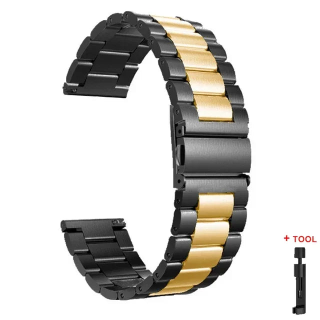 22mm 20mm Strap for Samsung Galaxy 7 6 5 4 40/44mm 6Classic Gear S3 Active2 Stainless Steel Bracelet for Huawei GT3 4Pro Amazfit
