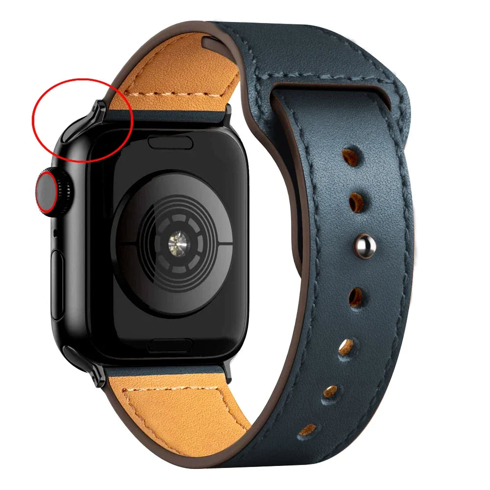 Leather band For Apple Watch 10 band 46mm 42mm 44mm 45mm 49mm 41mm 40mm correa band Apple Watch Series 8 9 3 4 5 6 SE 7 Ultra 2