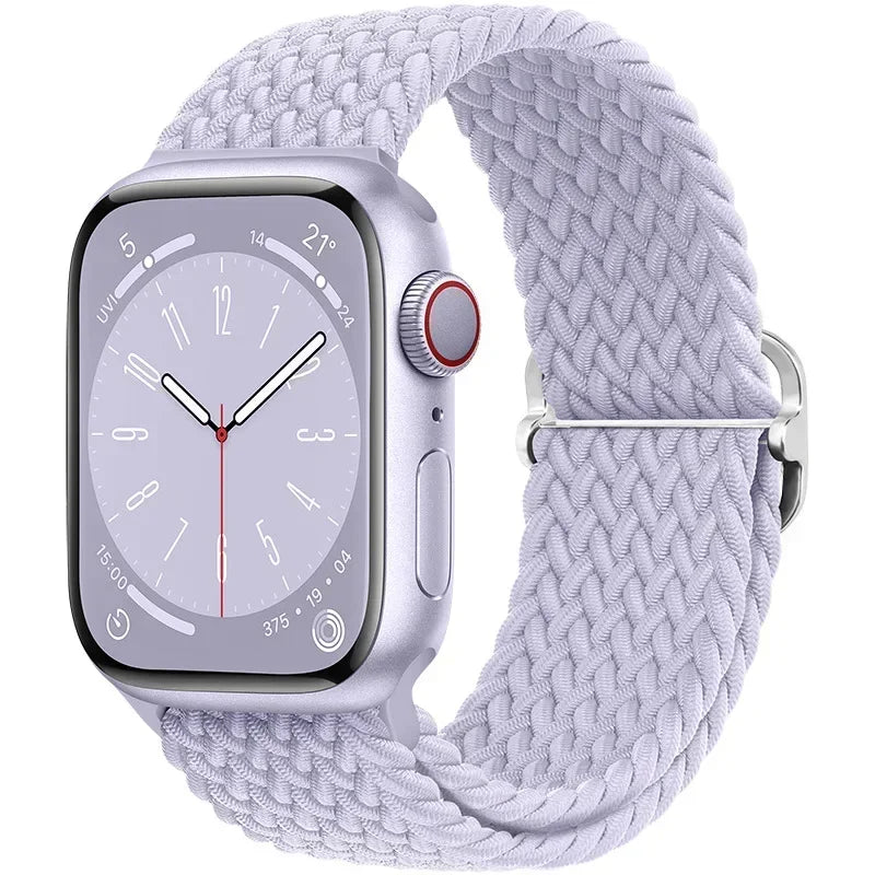 Braided Nylon band for Apple Watch band Ultra 2 49mm Series 10 46mm 42mm 44mm 40mm 41mm Adjustable band Apple Watch 9 8 7 6 SE 5 4