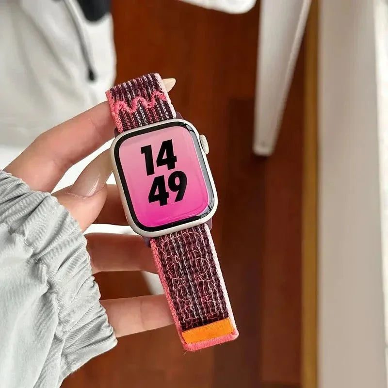 Sport Loop band for Apple Watch band Ultra 2 49mm 45mm 41mm 38mm 44mm Nylon band Apple Watch Series 10 9 8 7 6 5 4 SE 46mm 42mm