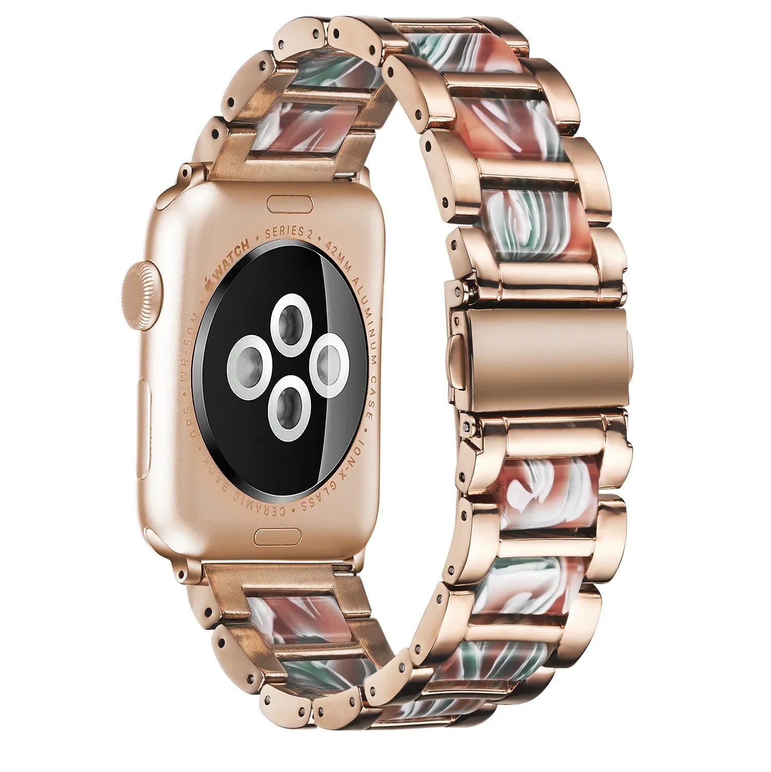 Resin+Metal band For Apple Watch 49mm 46mm 42mm 45mm 44mm 42mm 41mm 40mm 38mm band Wristband Apple Watch Ultra 10 9 8 7 6 5 4 SE