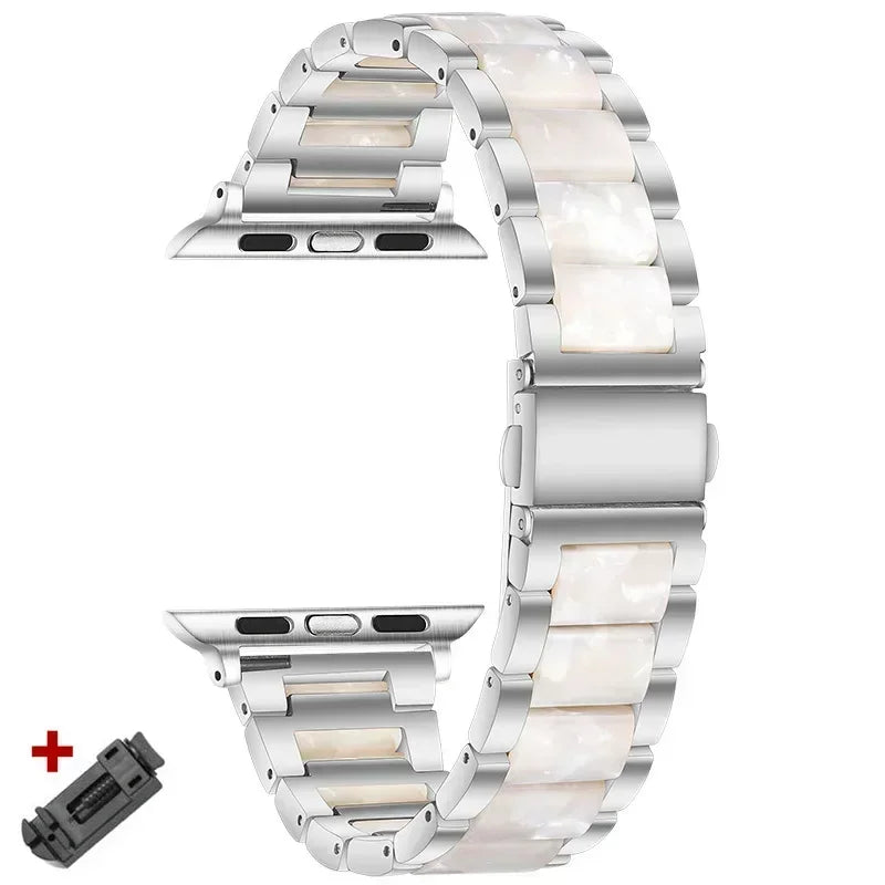 Women Resin band for Apple Watch Ultra 3 2 49mm 11 10 42mm 46mm 9 8 41mm 45mm Luxury band for Apple Watch 6 5 SE 40mm 44mm Band