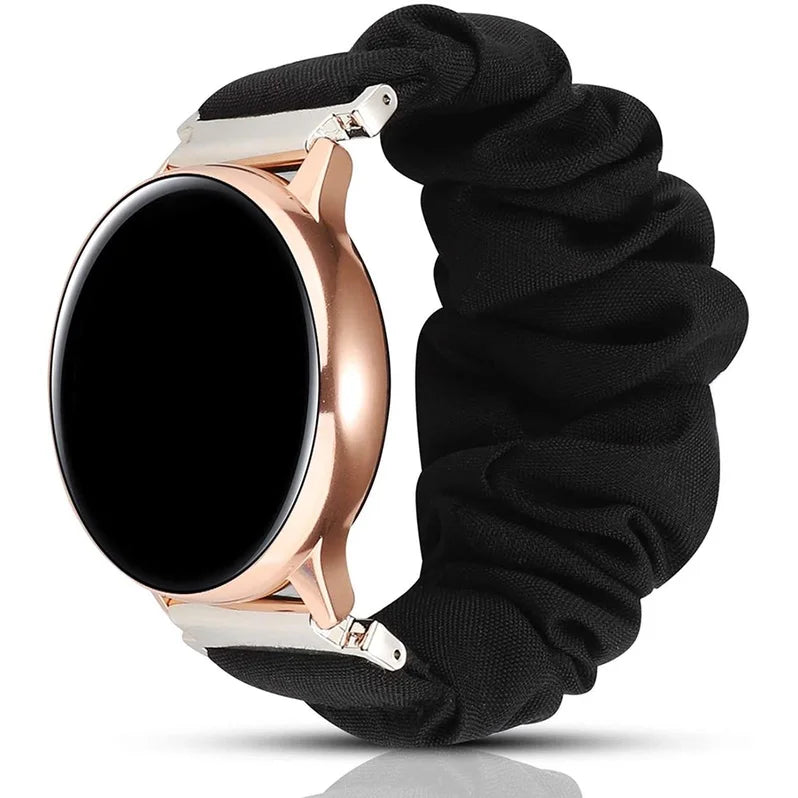 Scrunchie Strap For Samsung Galaxy watch 7/4/5/6 pro 45mm classic 47mm 43mm SOLO LOOP belt correa bracelet HUAWEI GT 2 2e 3 band
