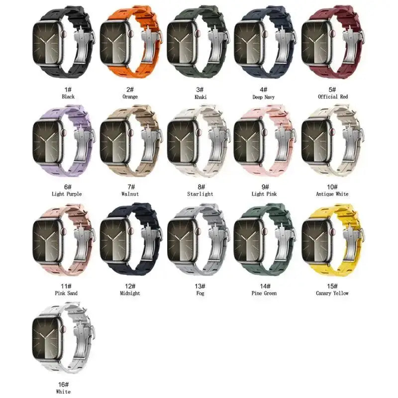 Kilim Single Tour band For Apple Watch band 45mm 44mm 41mm 38mm Folding Buckle Silicone band Apple Watch 10 46mm 42mm Ultra 2 49mm