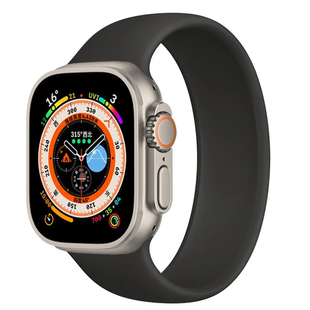 Solo Loop For Apple Watch band 45mm 44mm 40mm 41mm 42mm Ultra 49mm 38mm 44mm correa band Apple Watch Series 9 8 7 SE 3 4 5 6 band