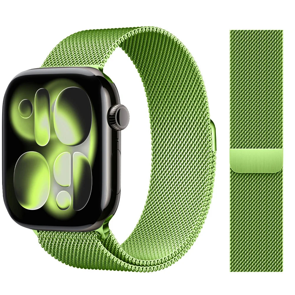 For Apple Watch band 11 10 9 8 SE 46mm 42mm 44mm 45mm Ultra 3 2 49mm 41mm Milanese Loop metal band correa Apple Watch bands