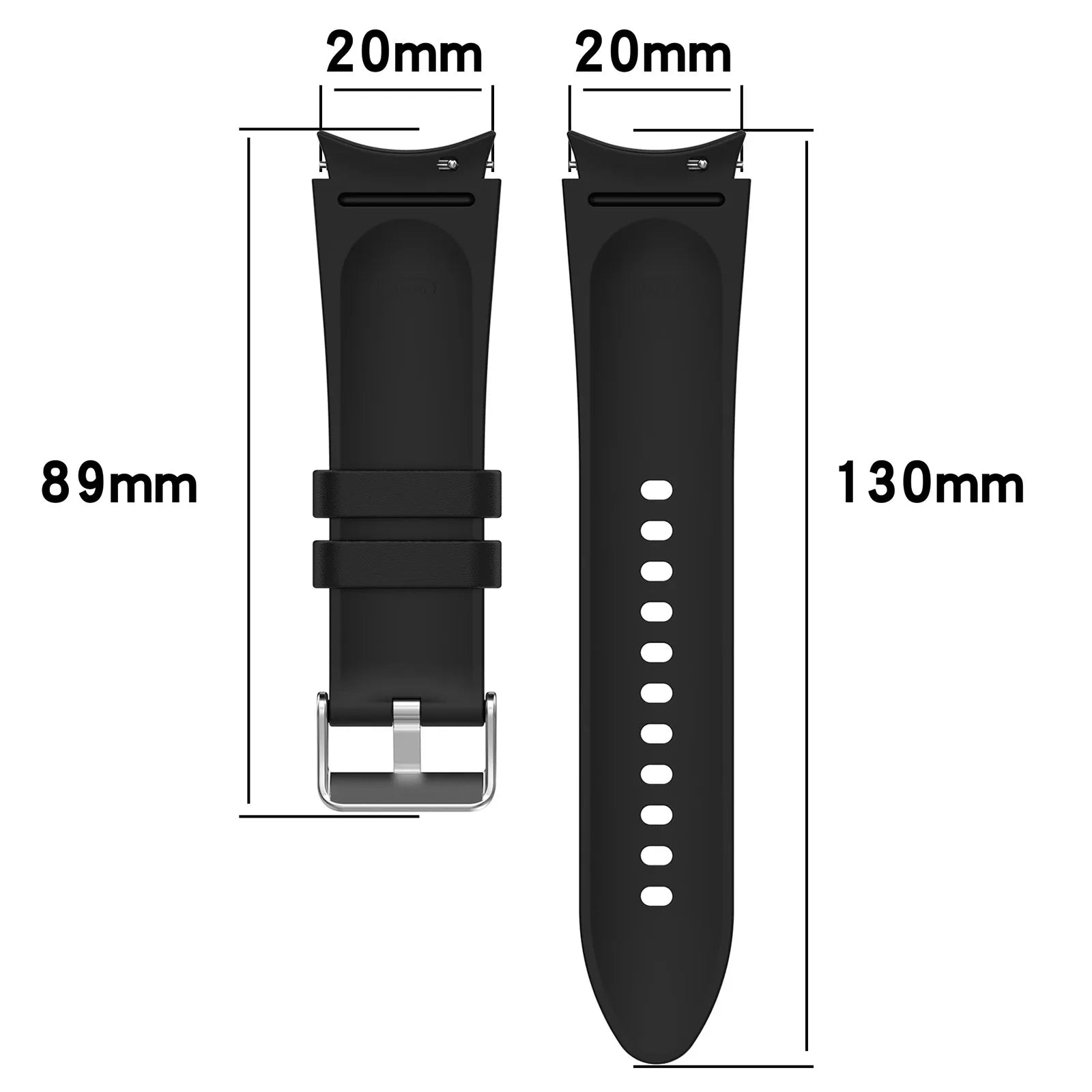 Leather Silicone Strap for Samsung Watch 6/5/4 40 44mm 4/6 Classic 42 43mm 46 47mm Leather Grain Band for Galaxy Watch 5pro 45mm