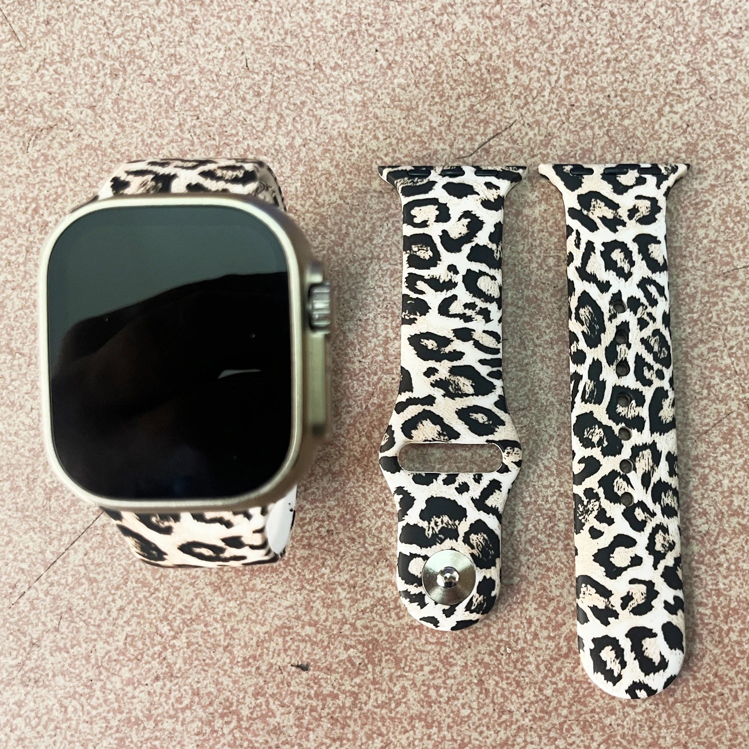 Silicone band For Apple Watch Ultra band 49mm 46mm 45mm 44mm Zebra pattern correa band Apple Watch Series 11 10 9 8 7 Watchbands