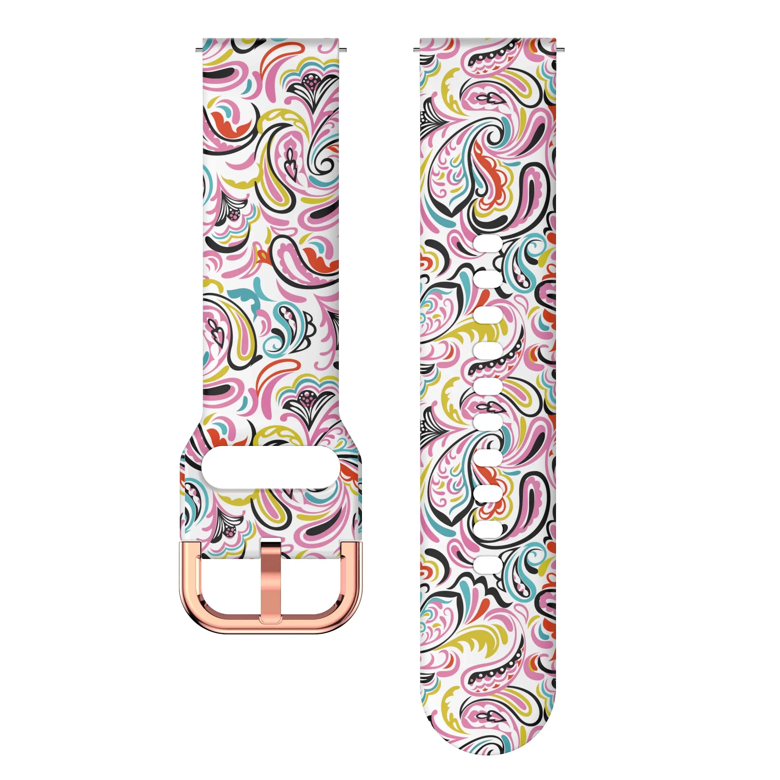 20mm/22mm strap For Samsung Galaxy watch 7/4/6/5 pro/Classic Active Printing Silicone bracelet For Amazfit GTR/GTS 4-2 mini band