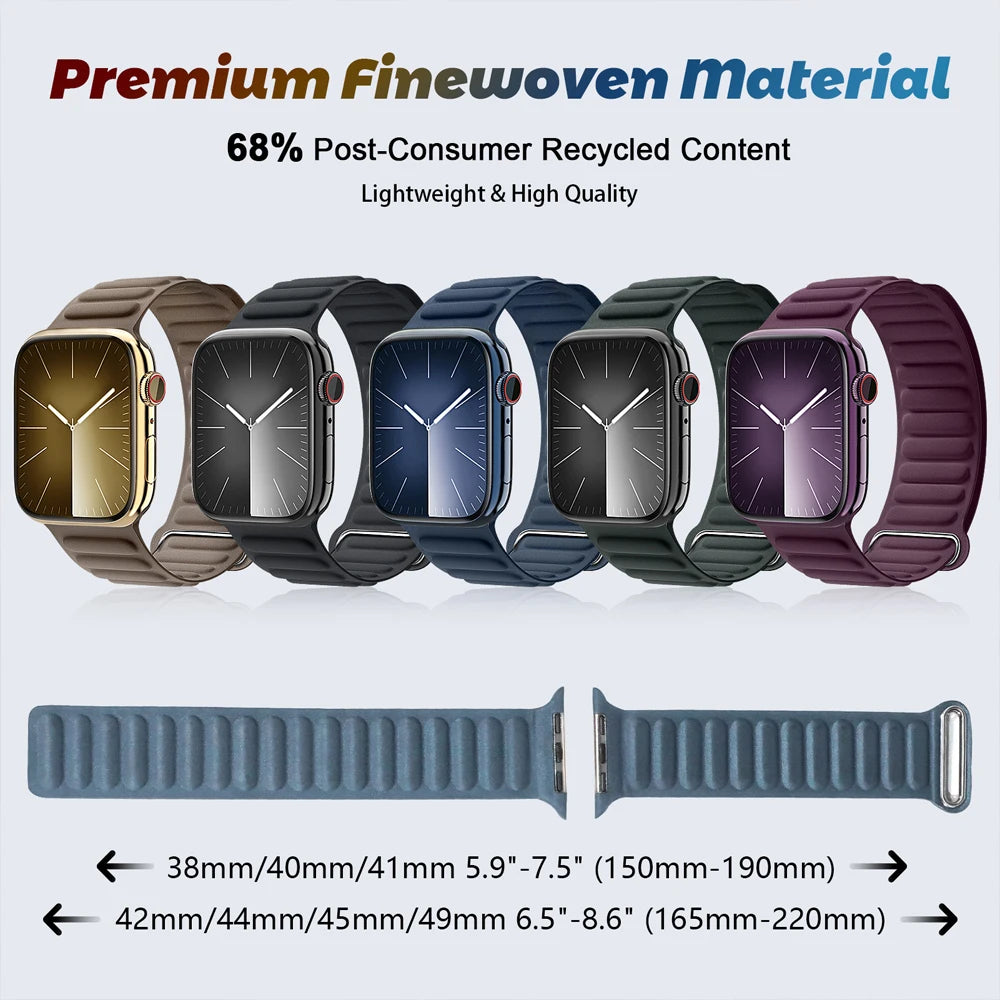 FineWoven band for Apple Watch 11 band 46mm 42mm 49mm 40mm 45mm 41mm 44mm Magnetic Link band Apple Watch Series 10 9 8 6 7 SE Ultra 3