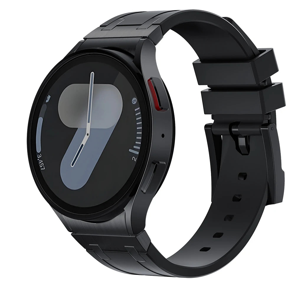 Silicone band for Samsung Galaxy Watch 7 40mm 44mm 6 4 classic 46 47mm 42 43mm 5 pro 45mm watchband no gaps men sports bracelet