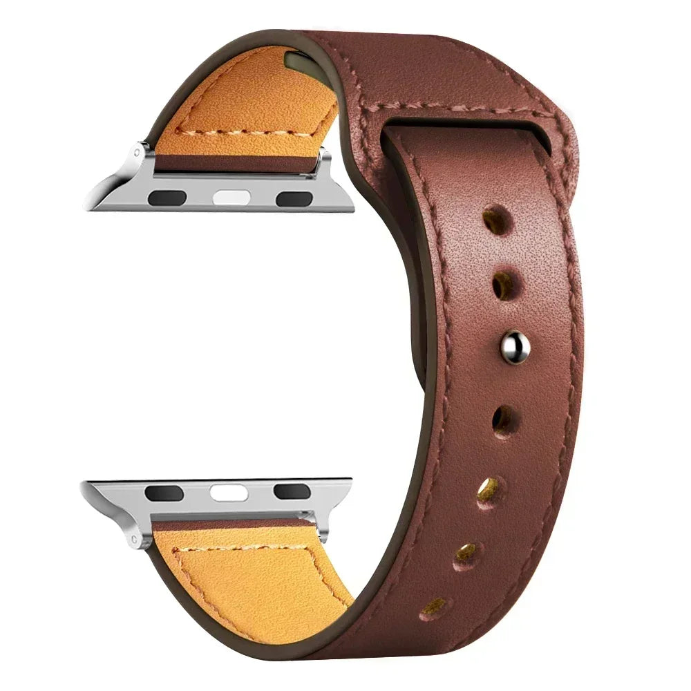 Leather band For Apple Watch 10 band 46mm 42mm 44mm 45mm 49mm 41mm 40mm correa band Apple Watch Series 8 9 3 4 5 6 SE 7 Ultra 2