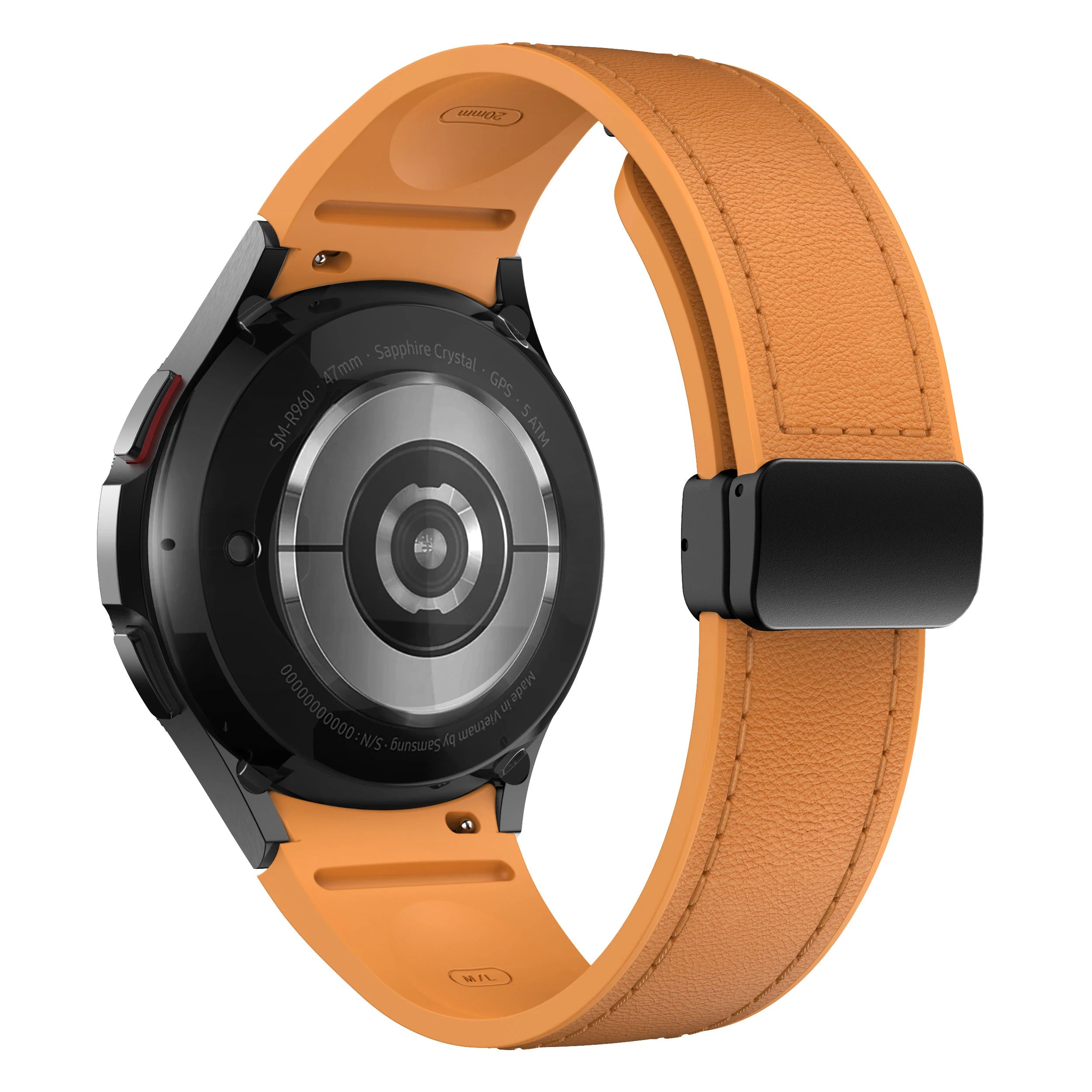 Genuine Leather+silicone Strap for Samsung Galaxy Watch 6 5 7 44mm 40mm 20 Bracelet Galaxy Watch 6 4 Classic 47mm 46mm 43mm 42mm