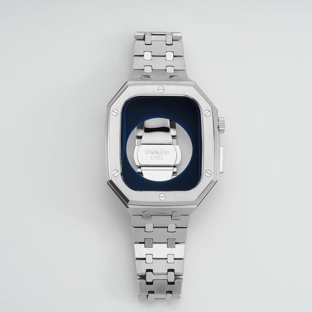 Luxury Stainless Steel Modification Mod Kit for Apple Watch 10 9 8 7 46mm 45mm 41mm metal Bezel Frame for Apple Watch Series 6 5 4 SE