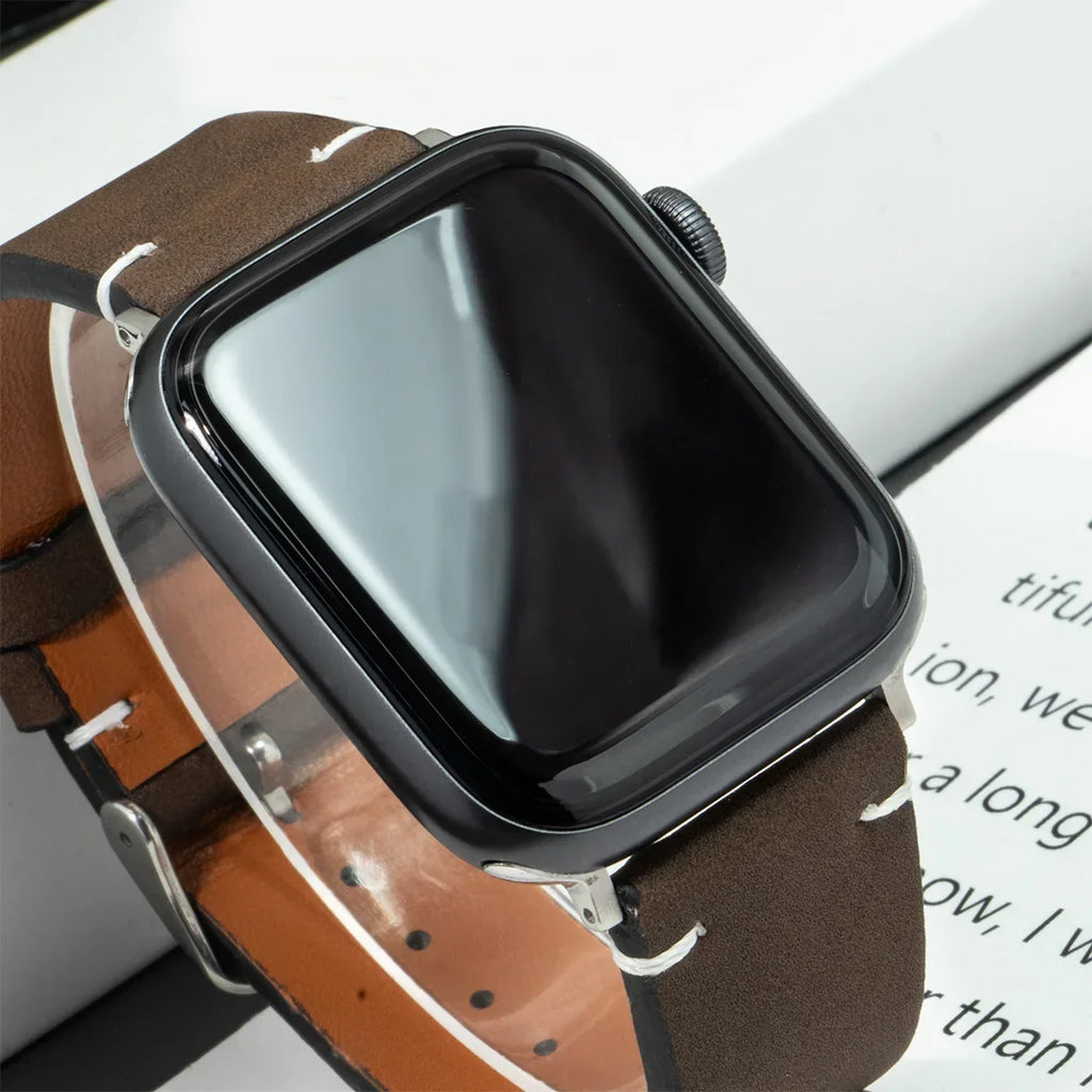 Leather band for Apple Watch band Ultra 2 49mm 46mm 42mm 45mm 44mm 42mm 40mm 41mm watch band for Apple Watch Series 10 9 8 7 6 SE 5 4