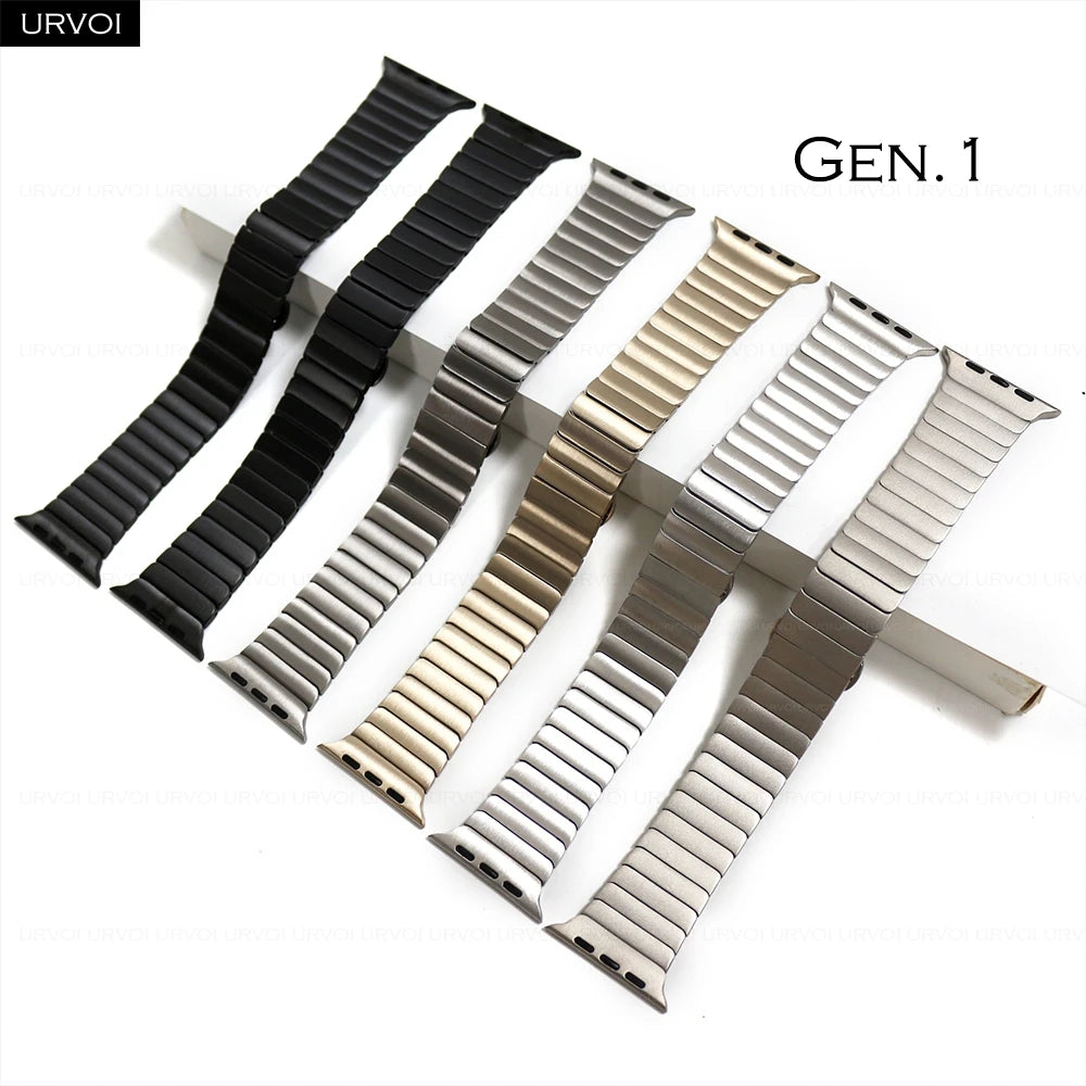 URVOI band for Apple Watch Ultra 3 2 Link band gen.1 3 stainless steel band butterfly clasp wristband for Apple Watch 45mm 46mm 49mm