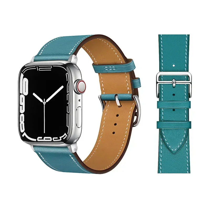 Leather band for Apple Watch 10 band 49mm 44mm 45mm 42mm 46mm 40mm 41mm Woman Man band Apple Watch Series 9 8 7 6 5 4 3 SE Band