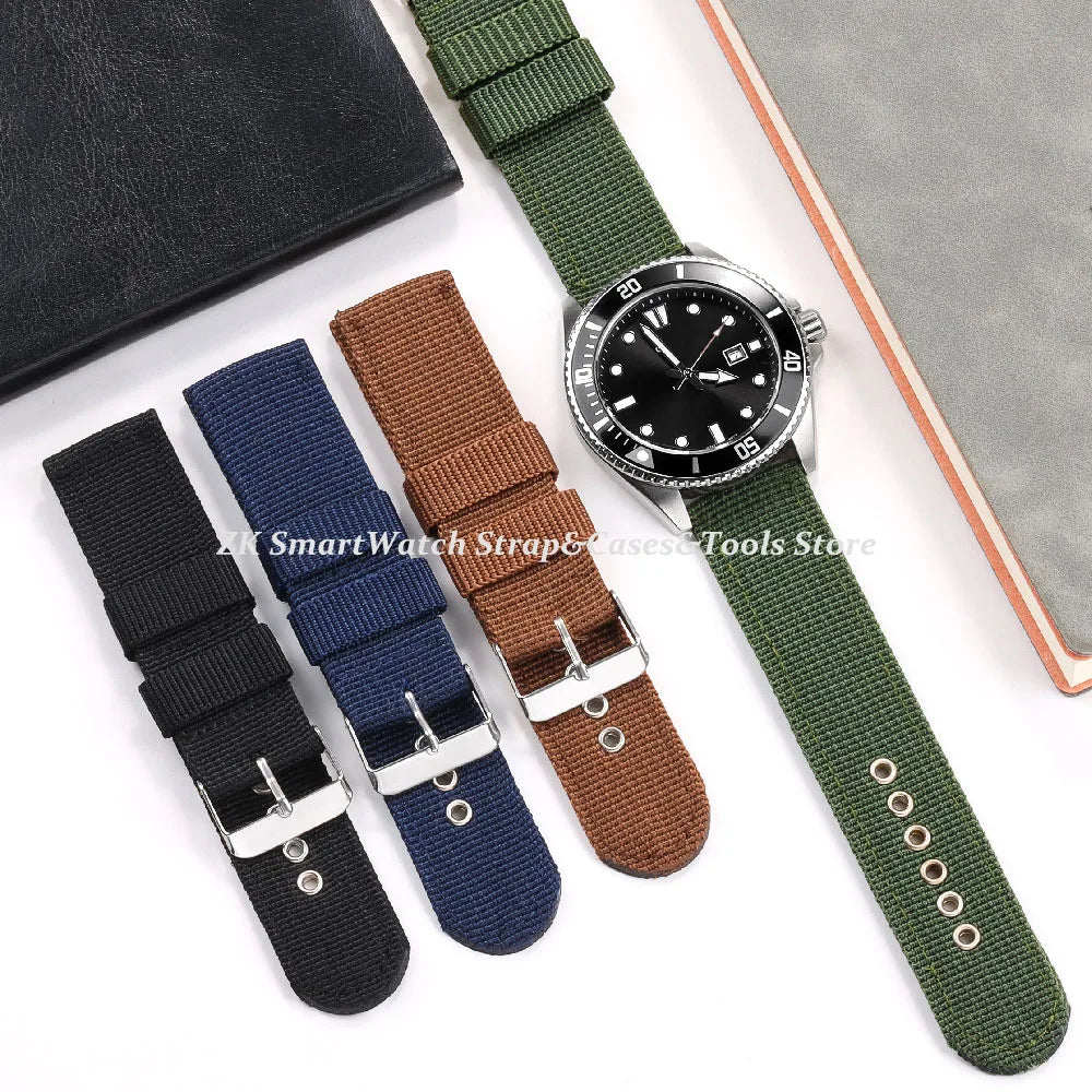 18mm 20mm 22mm Band Nylon Watch Strap for Samsung Galaxy Watch 5 Pro 42mm 46mm Active1 Active2 Gear S3 Frontier Sports