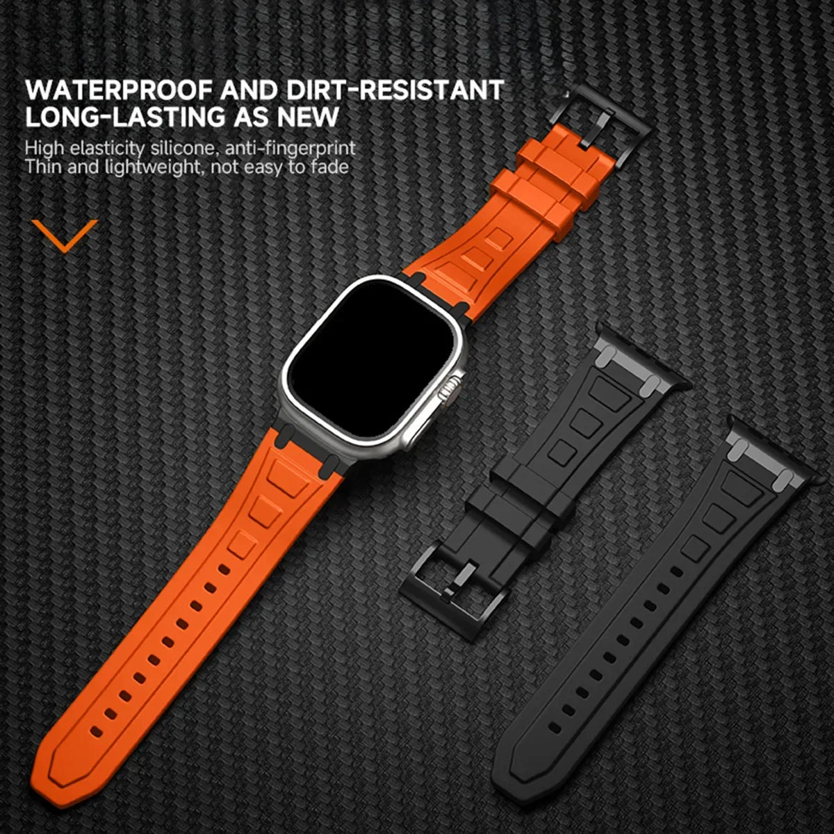 Silicone band for Apple Watch band Ultra 2 1 49mm 46mm 45mm 44mm 42mm Sport band for Apple Watch Series 10 9 8 7 6 5 SE Correas