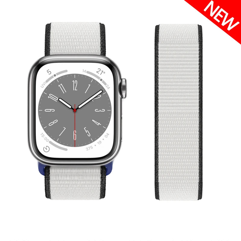 Nylon loop Correa For Apple Watch band 45mm 44mm 46mm 40mm 49mm 41mm 42mm 38mm band Apple Watch Series 6 SE 7 8 9 10 Ultra 2 bands