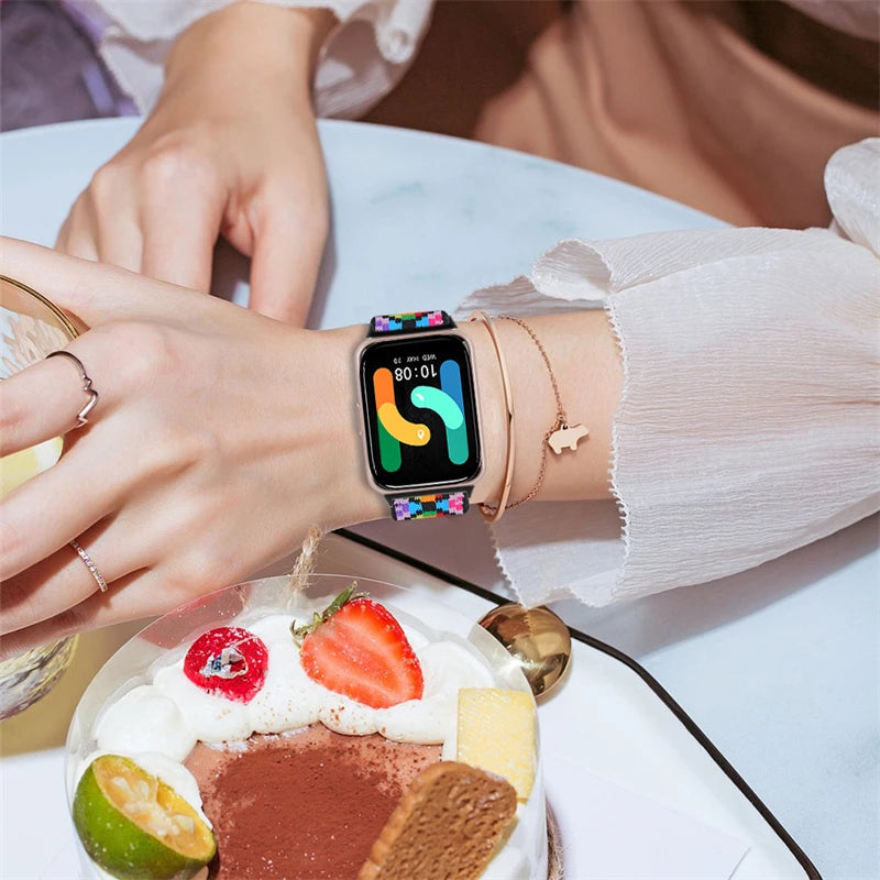 Elastic Nylon Strap For Samsung Galaxy Fit 3 Watch Bracelet Vintage Bohemian National Style Watchband For Samsung Fit 3 SM-R390