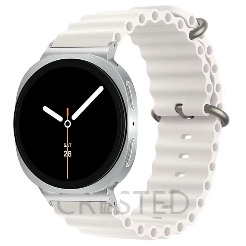 Ocean Band For Samsung Galaxy Watch 8 strap 44mm 40mm Accessories Sport Silicone Bracelet correa for Galaxy watch 8 classic 46mm