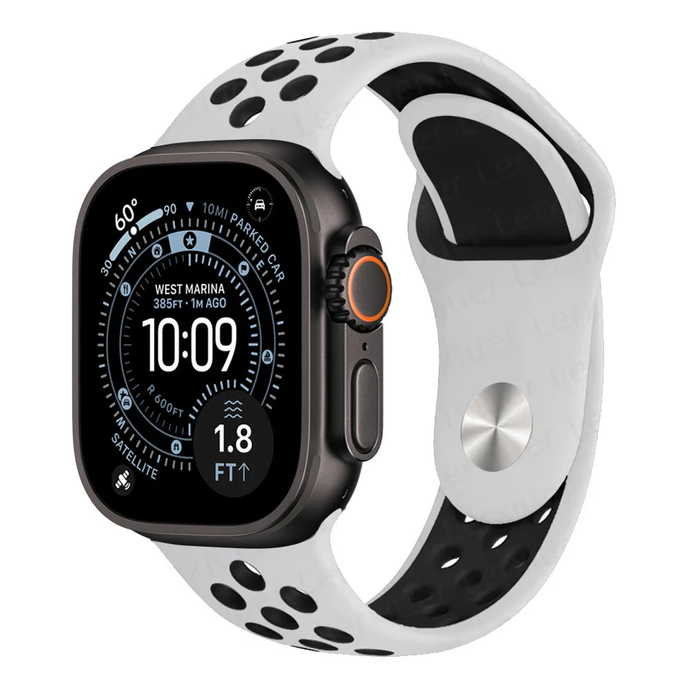 Official band For Apple Watch band 11 42mm 46mm 44mm 41mm 40mm 45mm Silicone band Apple Watch 10 9 8 7 6 5 SE 3 Ultra 3 2 49mm