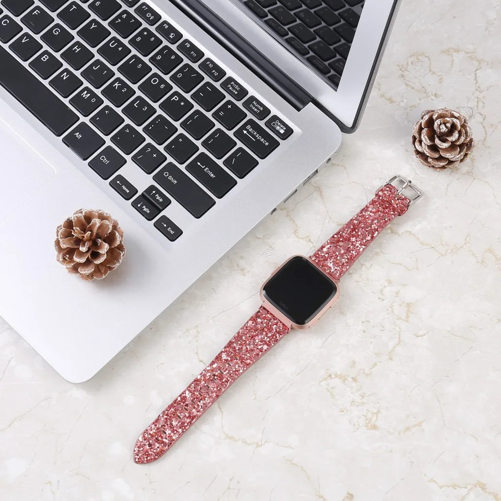 Leather band for Apple Watch band Ultra 49mm 38mm 40mm Women 42mm 44mm 41mm 45mm Glitter band i Watch Series 7 8 6 5 4 3 2