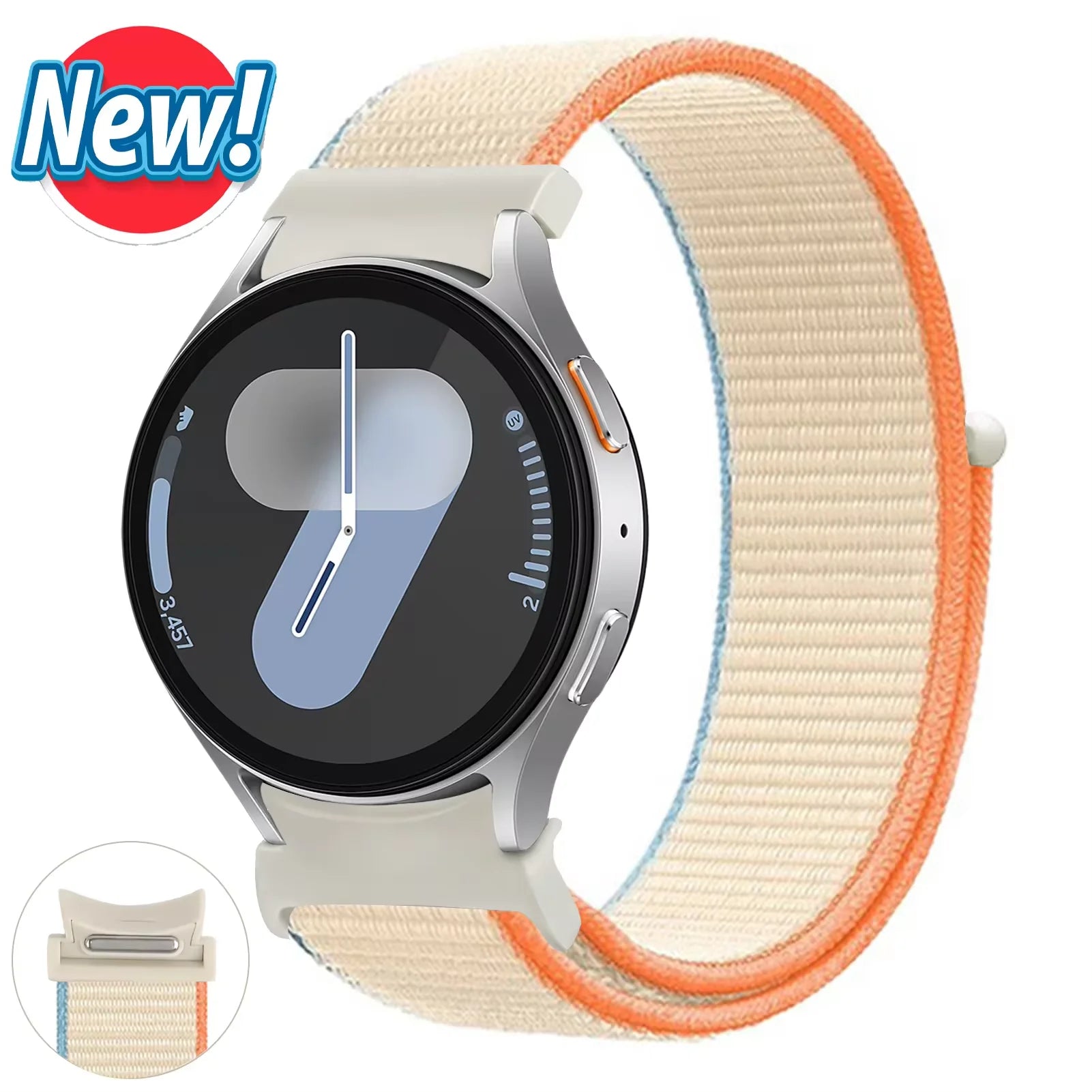 No gaps Band For Samsung Galaxy Watch 7 6 FE 4 Classic 5 pro 44mm 40mm 47mm 45mm Nylon Loop bracelet correa Galaxy Watch 7 Strap