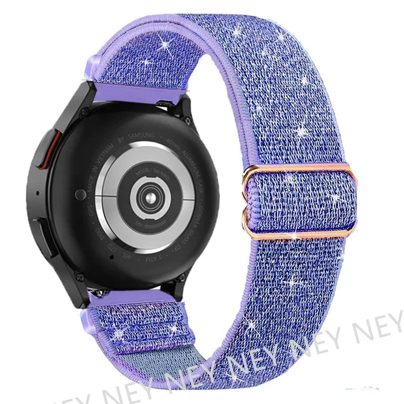 Elastic Shiny strap For Samsung Galaxy Watch 7/6/5/pro/3/4/Active 2 20mm/22mm Bohemian Pride bracelet Huawei GT 5-4-3-2-e band