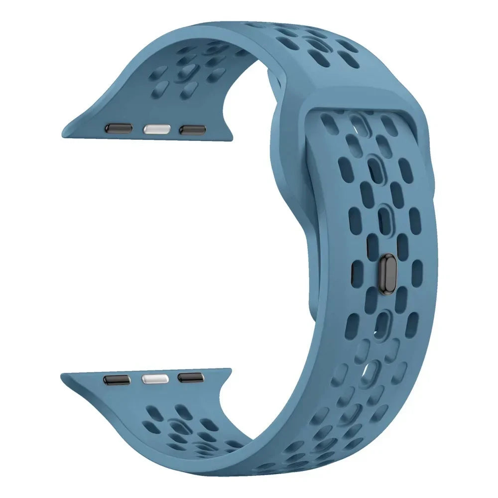 Sport Silicone band for Apple Watch Ultra 2 1 10 42mm 46mm 49mm Soft Breathable band Wristband Apple Watch Series 9 8 7 6 5 4 SE Band