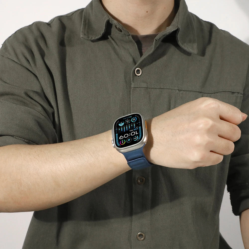 FineWoven band for Apple Watch 11 band 46mm 42mm 49mm 40mm 45mm 41mm 44mm Magnetic Link band Apple Watch Series 10 9 8 6 7 SE Ultra 3