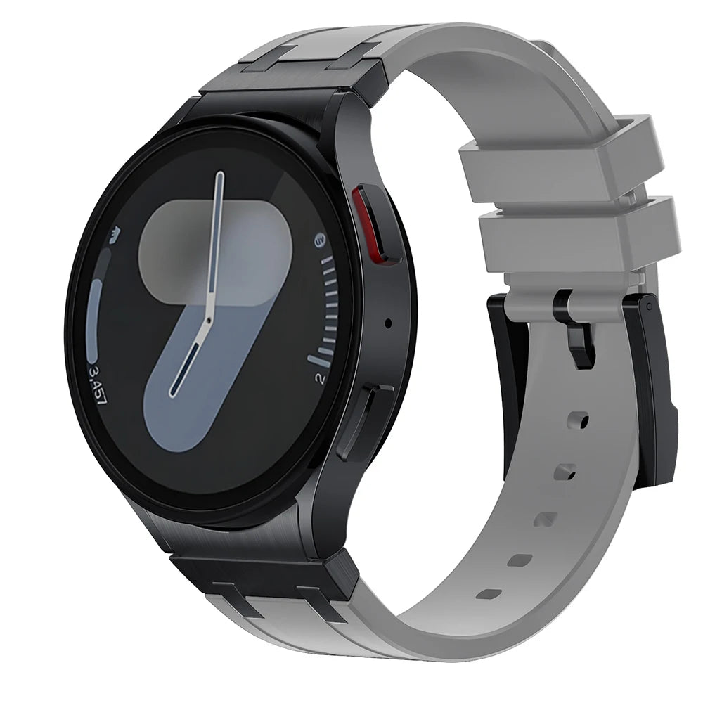 Silicone band for Samsung Galaxy Watch 7 40mm 44mm 6 4 classic 46 47mm 42 43mm 5 pro 45mm watchband no gaps men sports bracelet