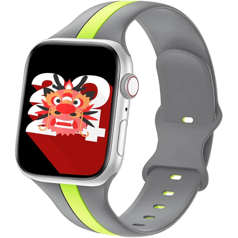 band for Apple Watch band 49mm 44mm 45mm 41mm 40mm 42mm 38mm Silicone Sport band Apple Watch serie 8 7 SE 6 5 4 3 2 1 Ultra 49mm