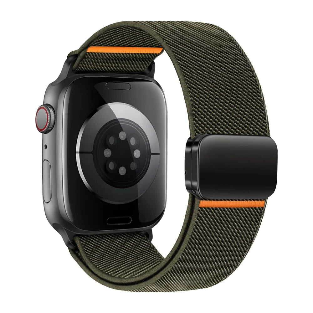 Magnetic Sport band For Apple Watch Ultra 2 band 49mm 45mm 46mm 44mm 42mm 41mm 40mm Nylon Correa band Apple Watch 10 9 8 7 6 5 4 SE