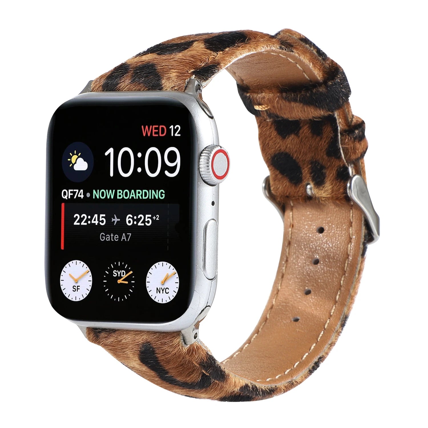 Leopard Horse Hair Leather band For Apple Watch band 40mm 41mm 42mm 44mm 45mm 49mm Apple Watch band Series 4 5 6 7 8 9 SE Ultra