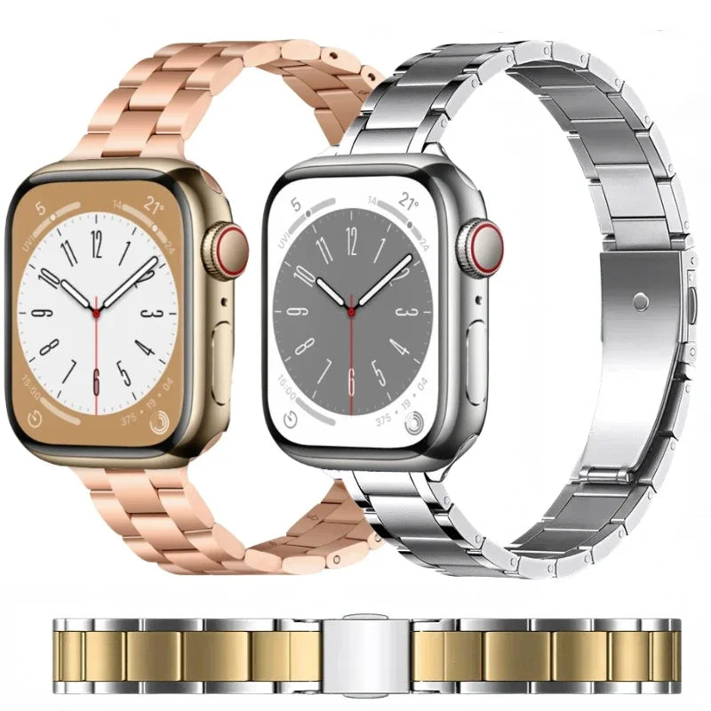 Women Slim metal band For Apple Watch 8 7 41mm 45mm Stainless Steel band Apple Watch Ultra 49mm 6 5 4 3 SE2 44mm 40mm 42mm Band
