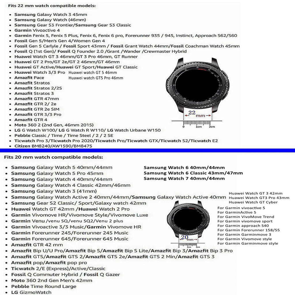 18/20/22mm Parachute Strap for Amazfit bip3 pro/BIP5/GTR 4 Nylon Elastic Loop for Samsung Watch/Garmin Watch/Xiaomi Watch Strap