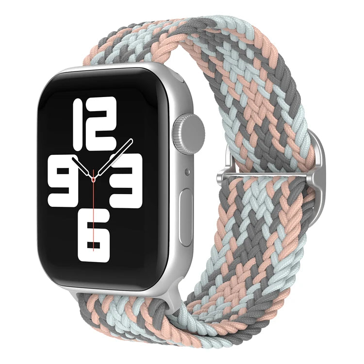 Braided Loop For Apple Watch band 49mm 44mm 45mm 41mm 42mm 38mm 40mm Elastic Solo band Apple Watch Ultra Series 7 SE 3 6 8 Band