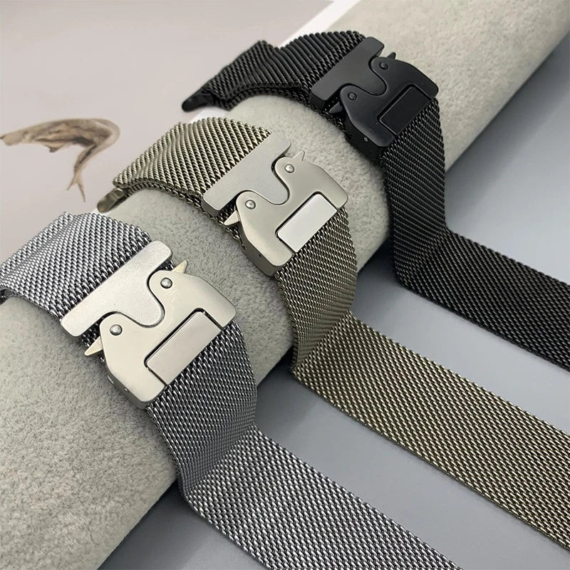 Titanium band For Apple Watch Ultra 2 49mm Series 10 9 8 7 6 5 4 SE 46mm 42mm 41mm 45mm 44mm 38mm 40mm Milanese Loop Accessories