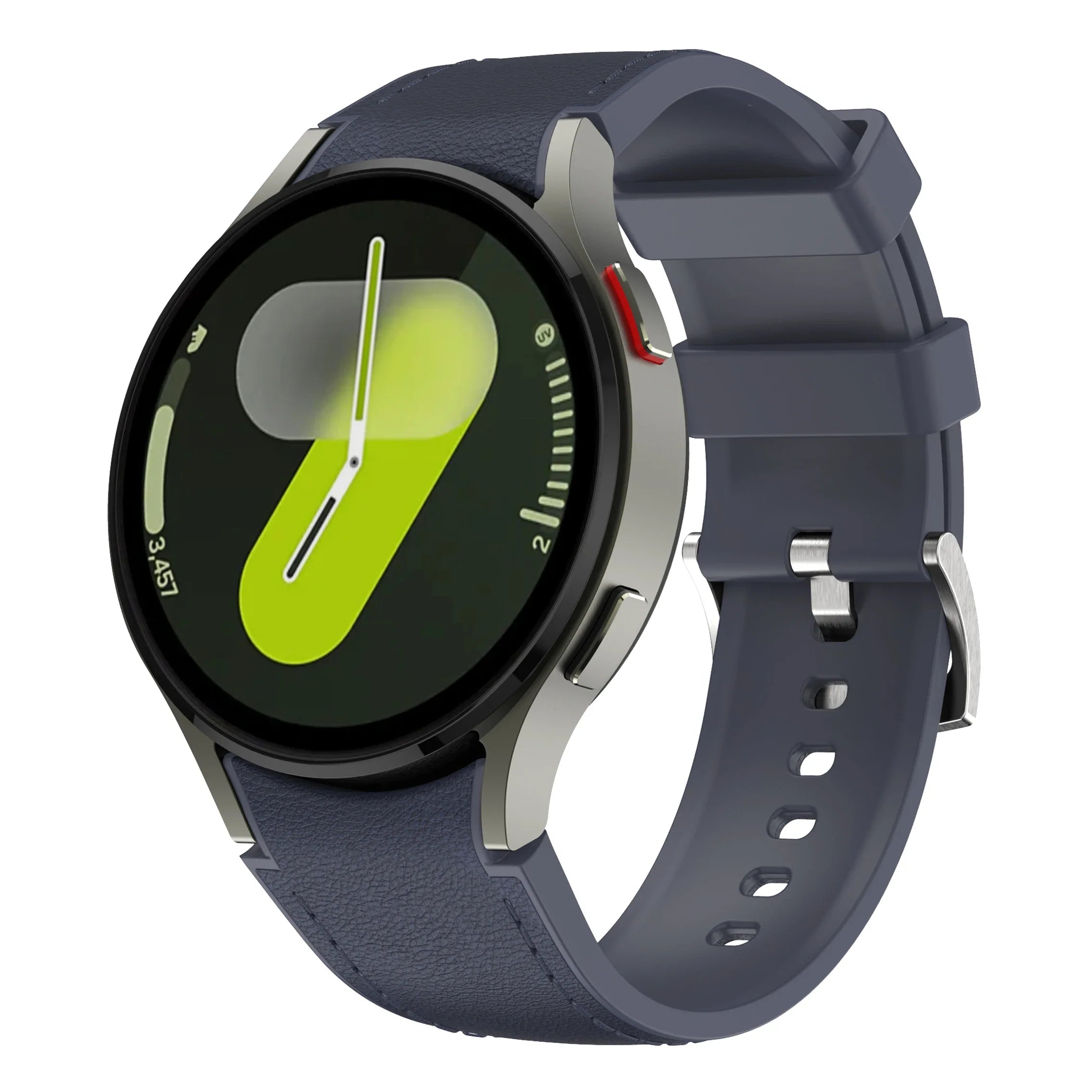 Silicone+Leather Strap for Samsung Galaxy Watch 7 6 5 4 FE 40mm 44mm No Gap Bracelet Band Watch 6 4 Classic 43/47mm 42/46mm Belt