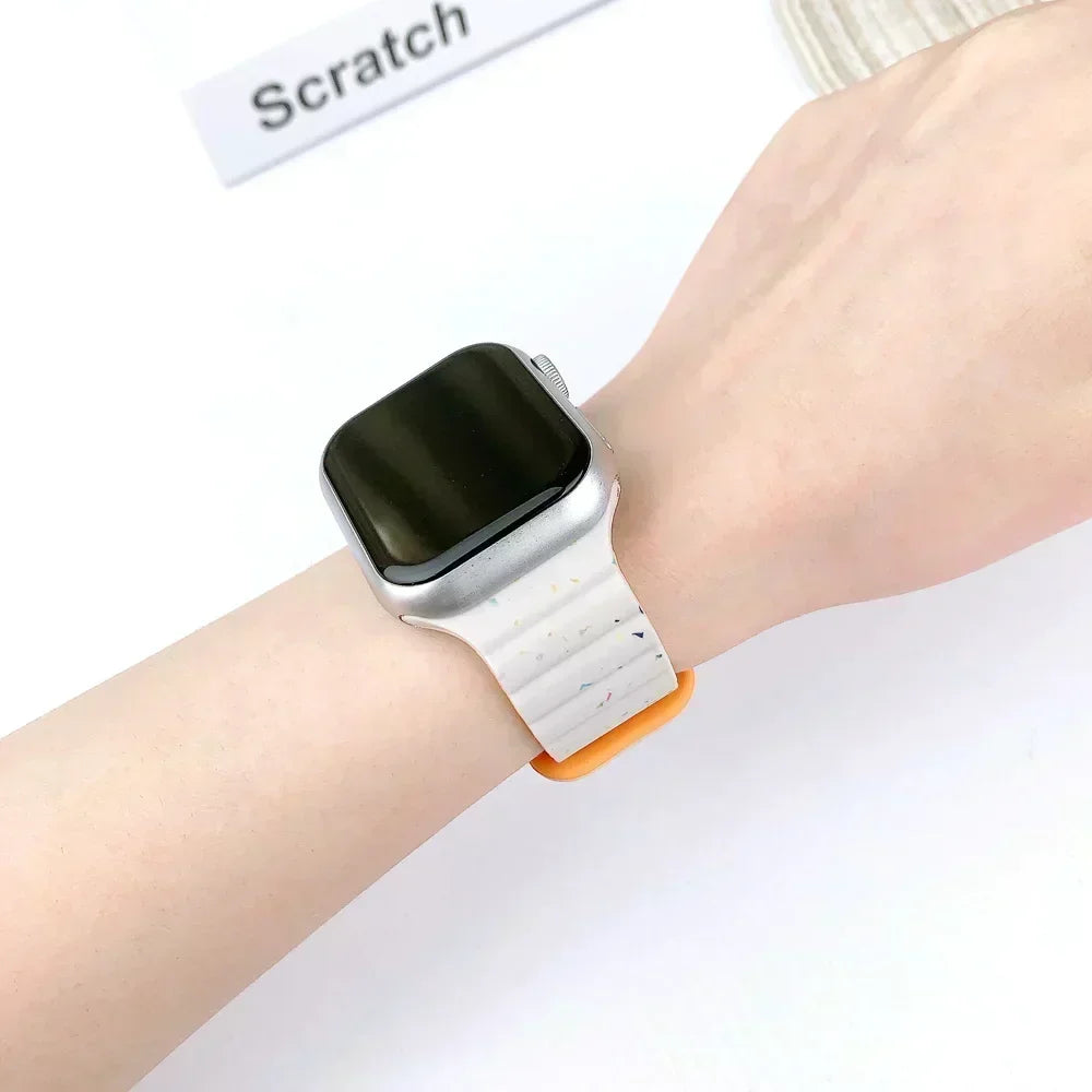 Magnetic band For Apple Watch band 45mm 38mm 49mm 40mm 42mm 41mm Silicone Sport band Apple Watch Series Ultra 10 9 6 5 7 8 SE 44mm