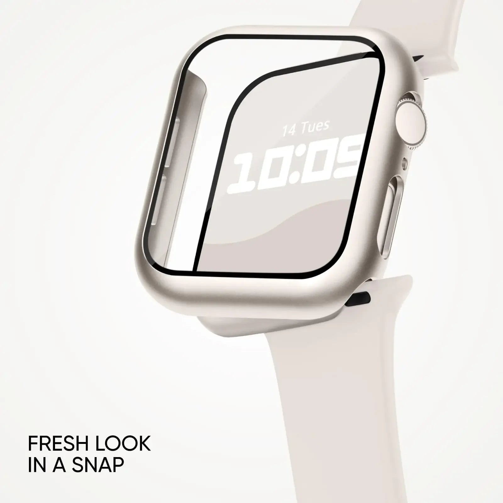 Glass+Case+watchbands For Apple Watch band 44mm 41mm 45mm 40mm 38mm 42mm Silicone band Apple Watch serises 9 8 4 5 6 SE 7 band