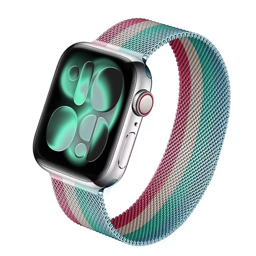 Milanese Loop For Apple Watch 11 band 10 9 7 SE 6 8 46mm 42mm 44mm 45mm 40mm 41mm belt correa band Apple Watch band Ultra 3 49mm