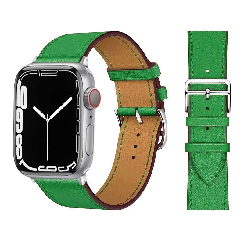 Leather band for Apple Watch 10 band 49mm 44mm 45mm 42mm 46mm 40mm 41mm Woman Man band Apple Watch Series 9 8 7 6 5 4 3 SE Band