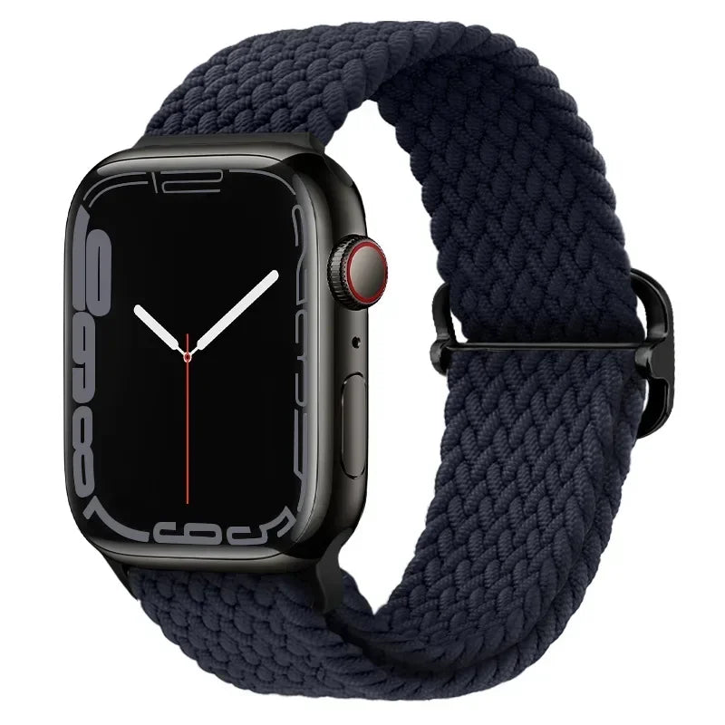 Braided Nylon band for Apple Watch band Ultra 2 49mm Series 10 46mm 42mm 44mm 40mm 41mm Adjustable band Apple Watch 9 8 7 6 SE 5 4