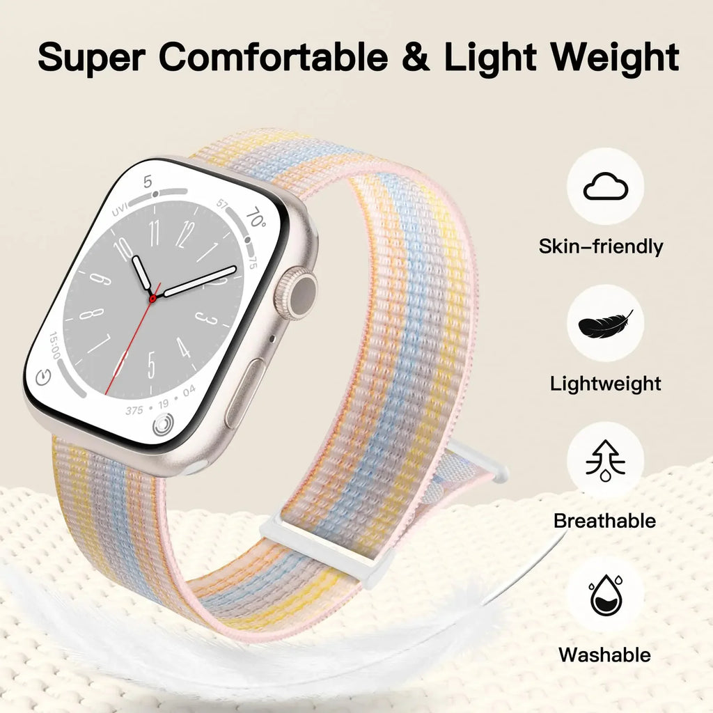 Nylon Loop band For Apple Watch band 49mm 45mm 44mm 42mm 41mm 40mm 38mm Smart Belt band For Apple Watch Ultra 8 7 6 SE 5 4 3